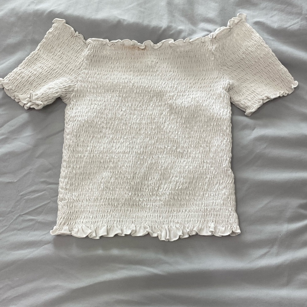 H&M off the shoulder top, size medium, color white